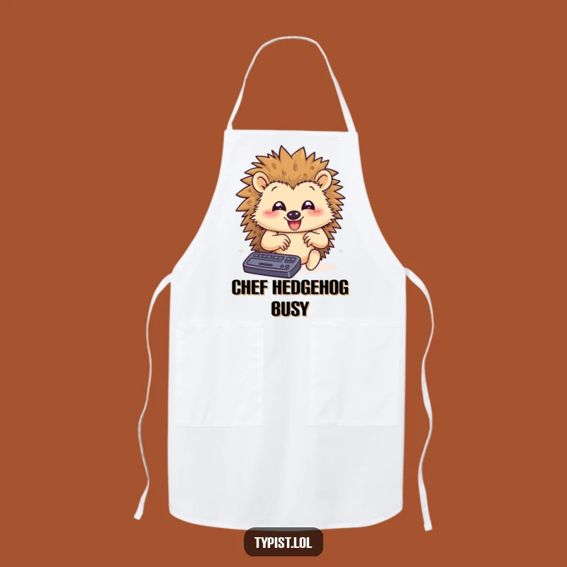 Funny Hedgehog Chef Apron: Hilarious Speedy Typing for Kitchen Tasks