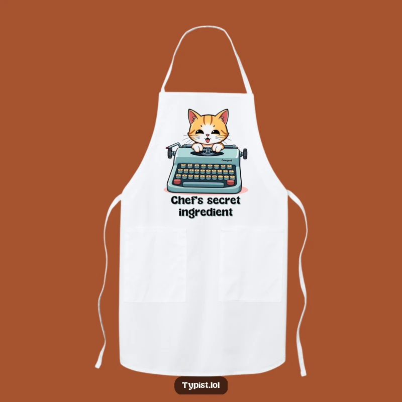 Funny Cat Apron: Writer cat for creative tasks, a practical funny gift.