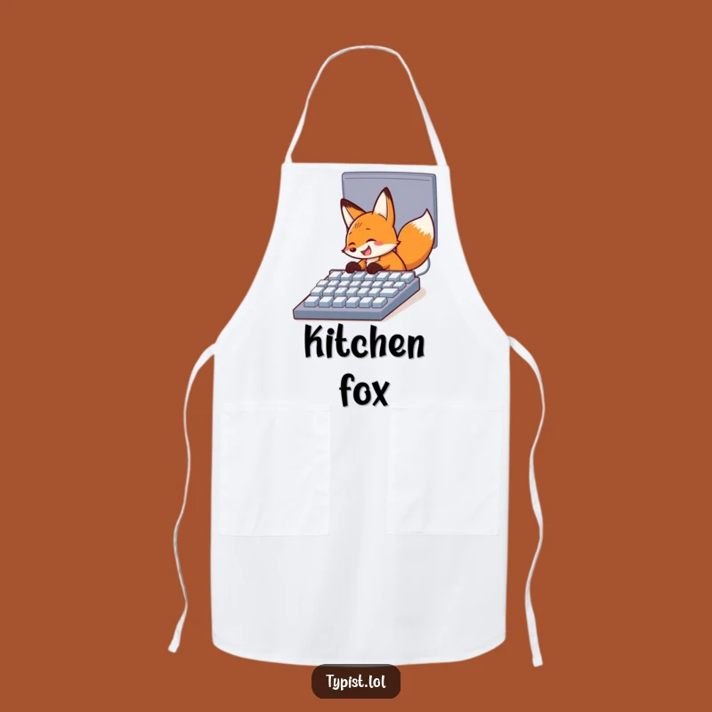 Funny Fox Computer Apron: Hilarious Kitchen Gear for Tech-Savvy Chefs