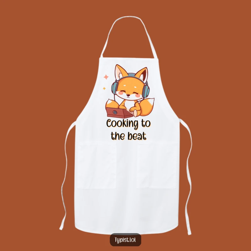 Funny Fox Typing Apron: Cook to the Beat with This Humorous Gift