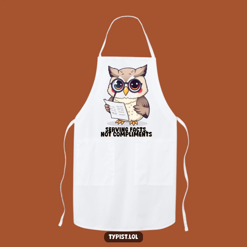Funny Owl Monocle Apron: Cook with Wisdom and Humor - Great Funny Gift