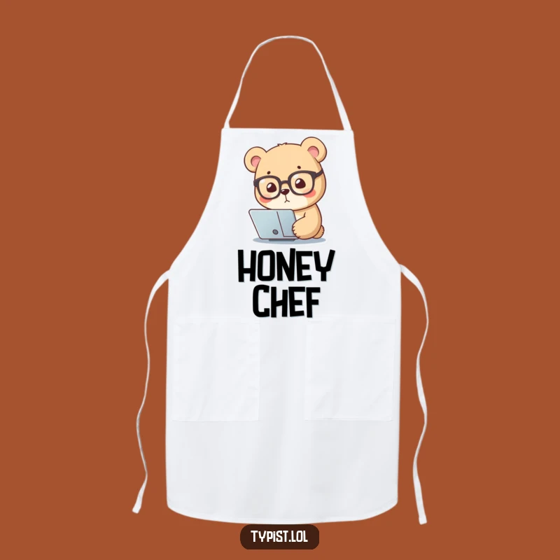 Funny Bear Reading Glasses Apron: Hilarious Gear for Smart Cooks