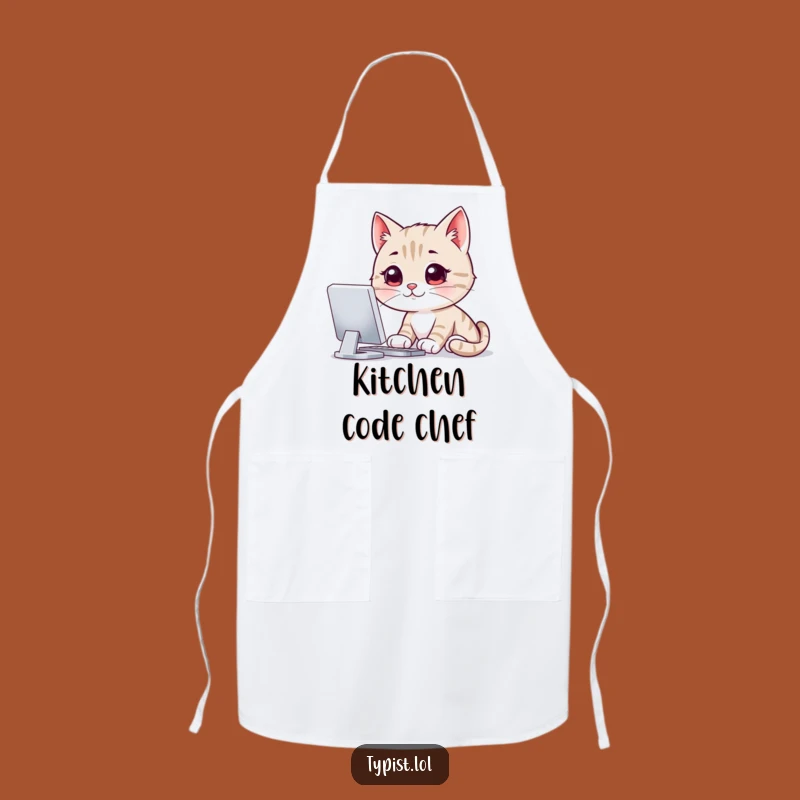 Funny Cat Coder Apron: Hilarious Screen Stare for Kitchen Techies