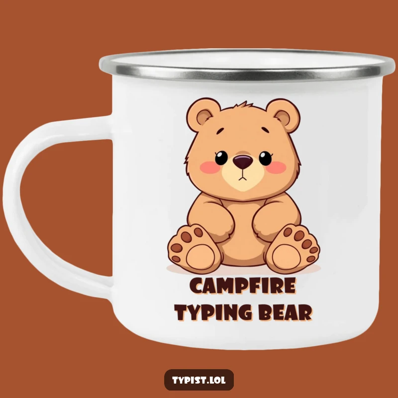 Funny Bear Paws Camping Mug: Determined Writer Outdoor Gift