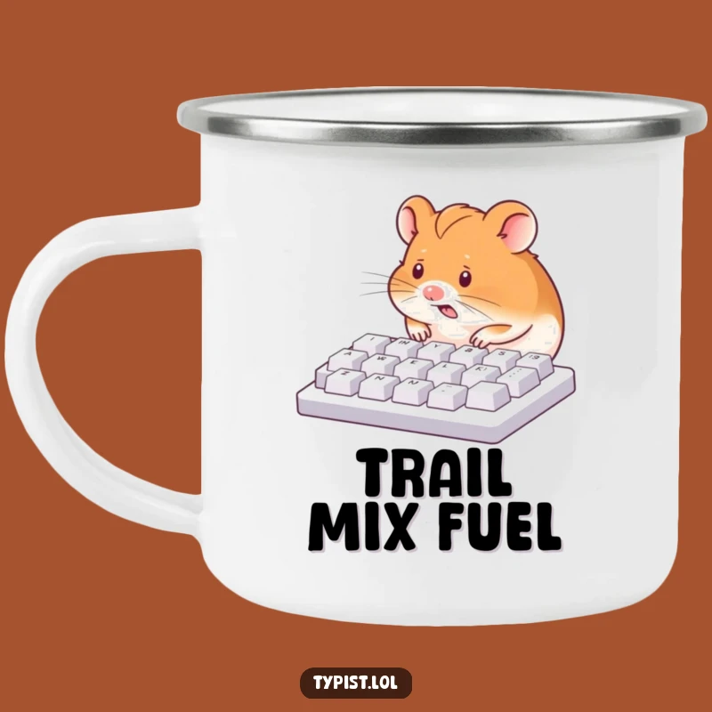 Funny Hamster Keyboard Nose Peck Camping Mug - Adventure Fuel!