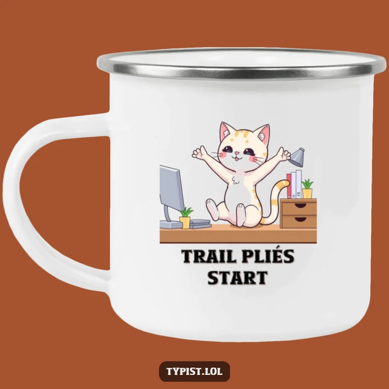 Funny Ballet Cat Camping Mug: Your Hilarious Companion for Outdoor Adventures and Morning Brews