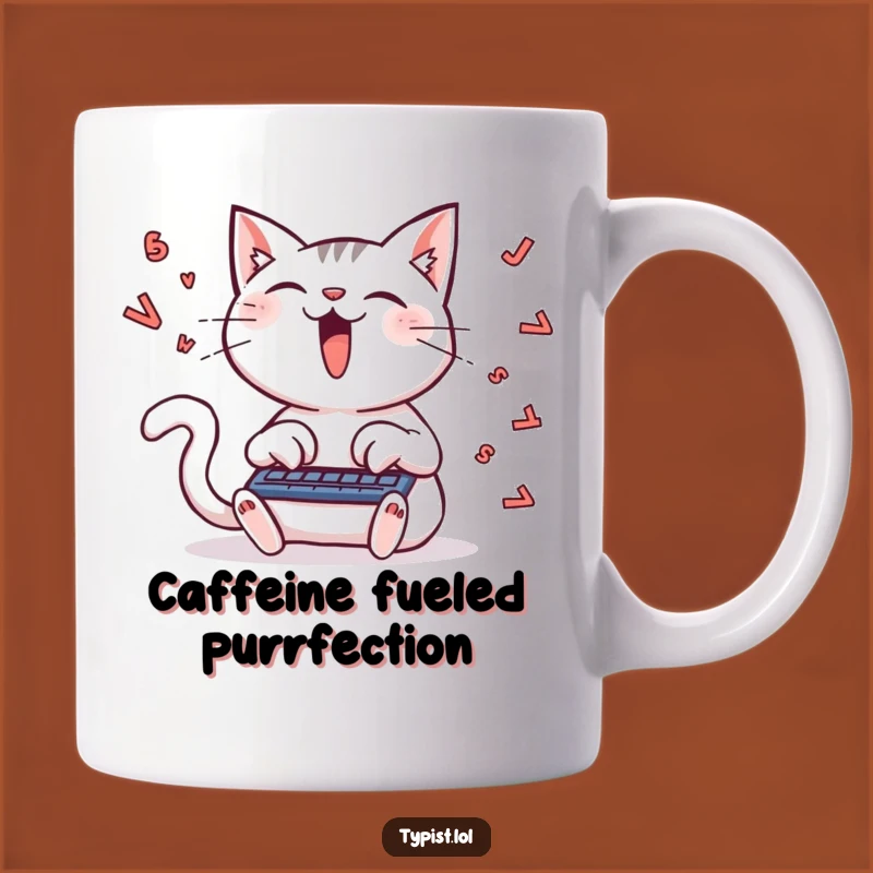 Funny Cat Typing Mug: Hilarious Gift for Crazy Cat Lovers and Writers