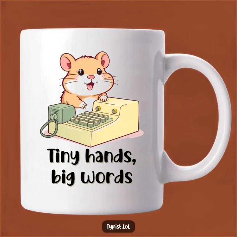 Funny Hamster Typewriter Mug: Hilarious Vintage Gift for Cute Lovers