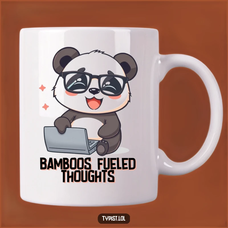 Funny Panda Typing Mug: Perfect Gift for the Joyful Scholar