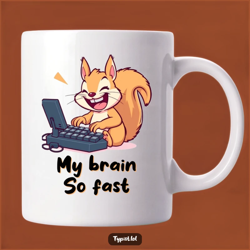Funny Squirrel Typing Mug: Perfect Gift for the Overworked Writer