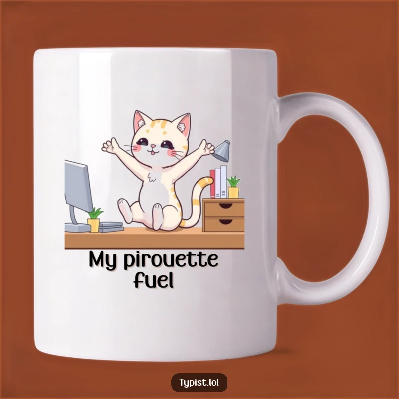 Funny Ballet Cat Desk Mug: A Hilarious Gift for Cat Lovers and Office Humor Enthusiasts