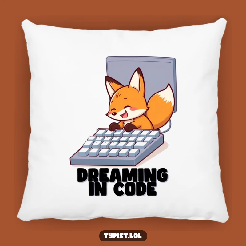 Funny Fox Computer Pillow: Cozy and Hilarious Accent for Desks