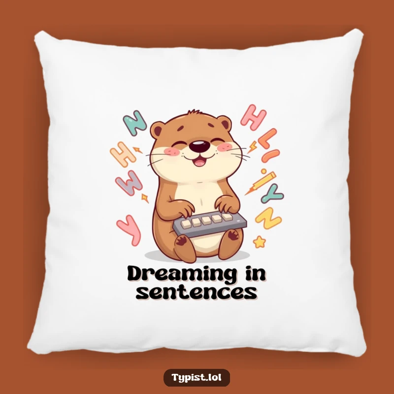 Funny Otter Pillow: Cozy & Hilarious Cushion for Your Creative Corner