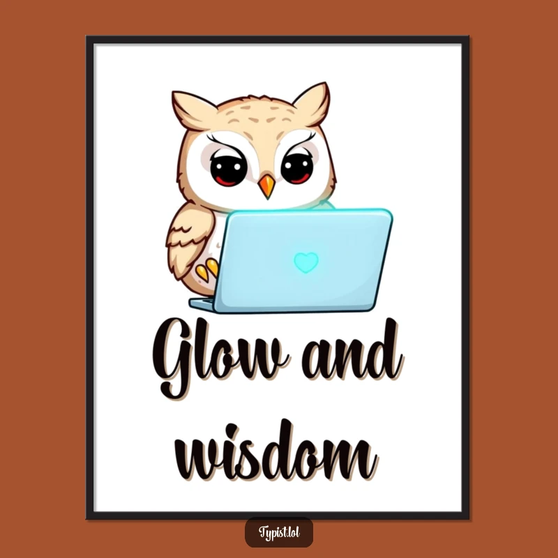 Funny Focused Owl Digital Art: Instant Download for Wise and Humorous Decor