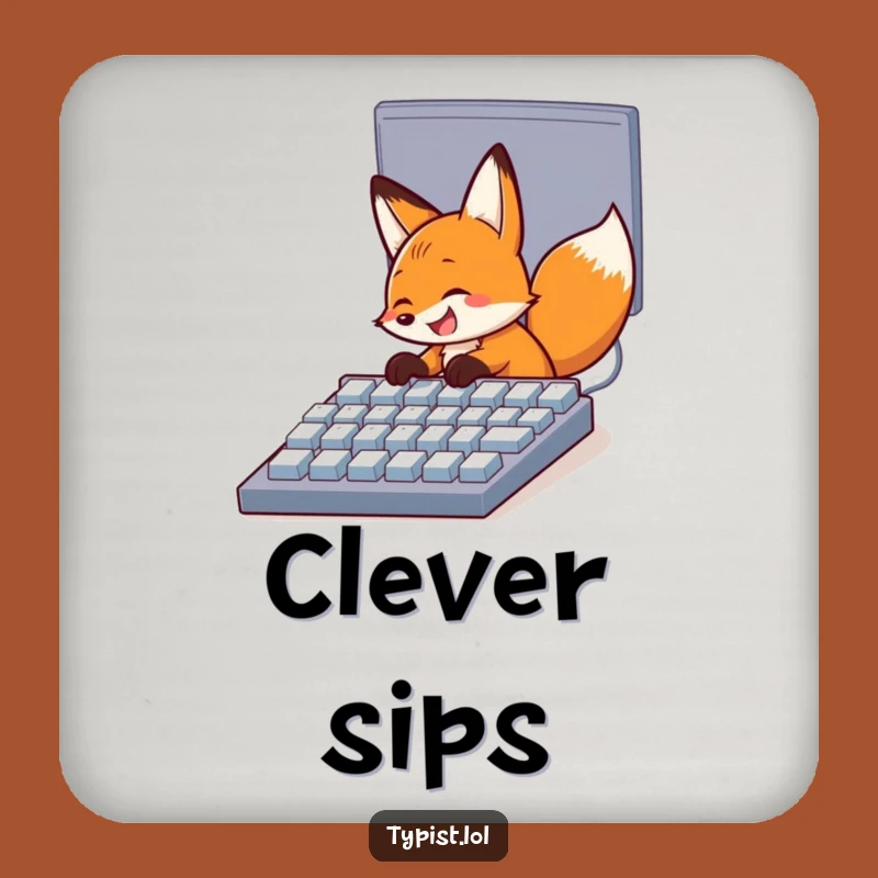 Funny Fox Computer Coaster: Hilarious Protection for Your Tech Space