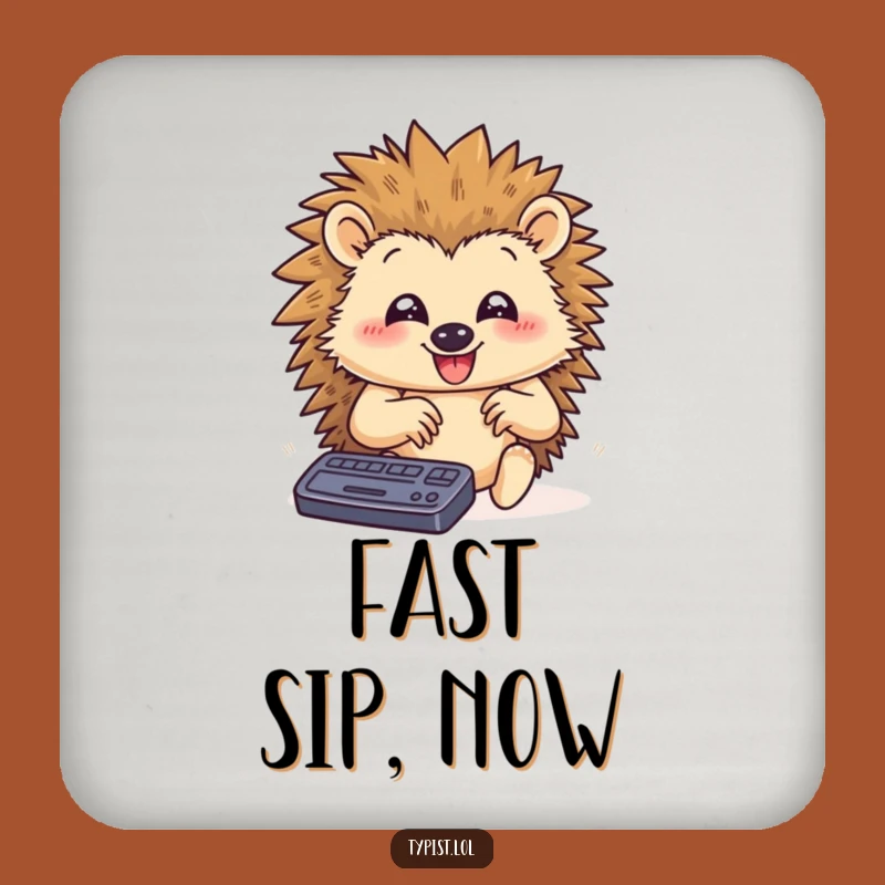 Funny Hedgehog Coaster Set: Hilarious Speed for Tabletop Protection