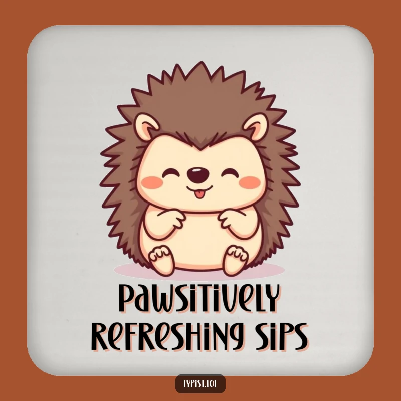 Funny Hedgehog Coaster: Protect Surfaces with Busy Charm