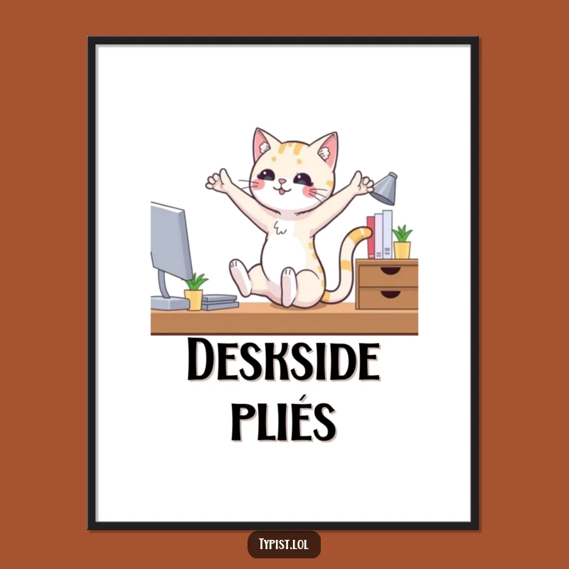 Funny Ballet Cat Poster: Hilarious Wall Art to Add Whimsy and Laughter to Any Room