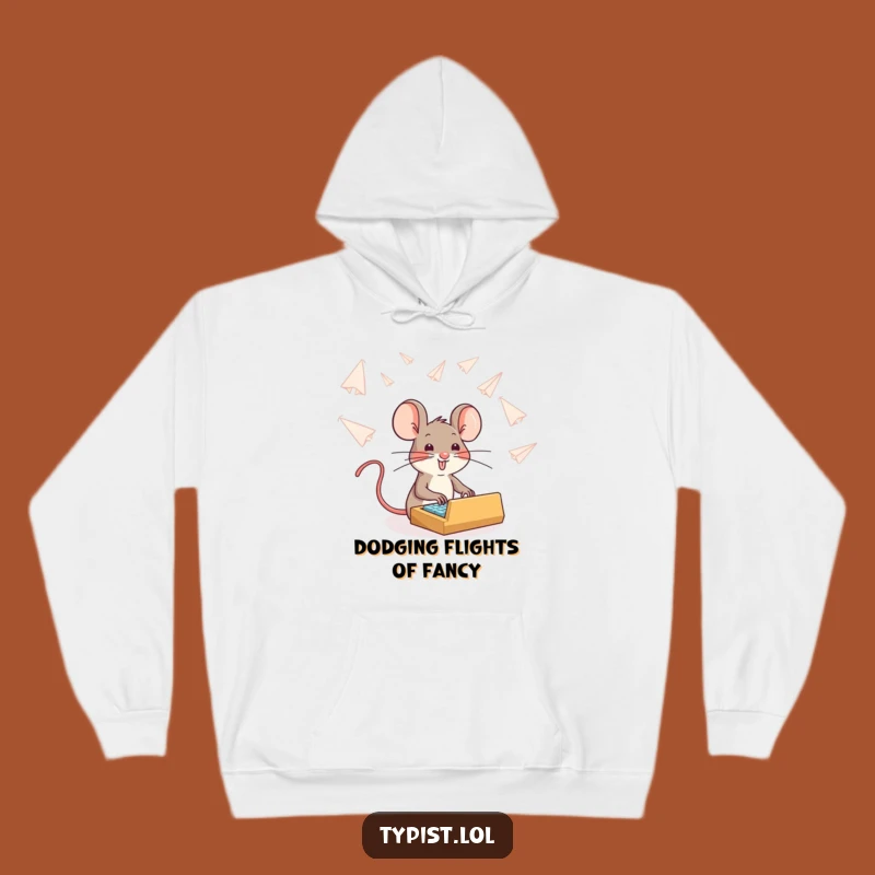 Cozy Funny Brave Mouse Typing Hoodie: Stay Warm and Motivated Through Any Challenge