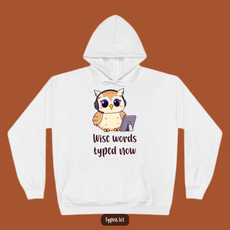 Funny Owl Hoodie: Headset Focus, Cozy Productivity Humor Gift