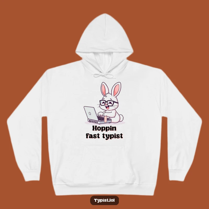 Funny Bunny Glasses Laptop Hoodie: Cozy Up with Brainy Humor