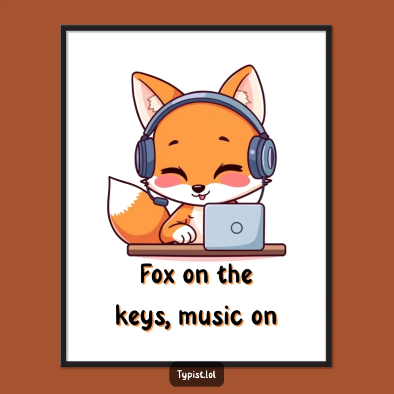Free Printable Fox DJ Wall Art: Add a Touch of Cool, Musical Humor to Your Home