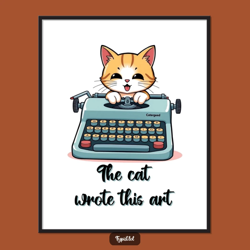 Free Printable Wall Art: Humorous Cat Writer DIY Downloadable Decor for Book Nooks