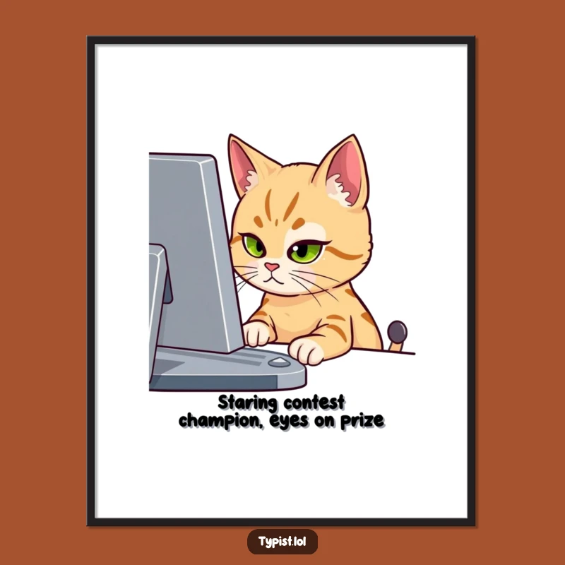 Funny Free Printable Cat Wall Art - Intense Feline Downloadable Decor