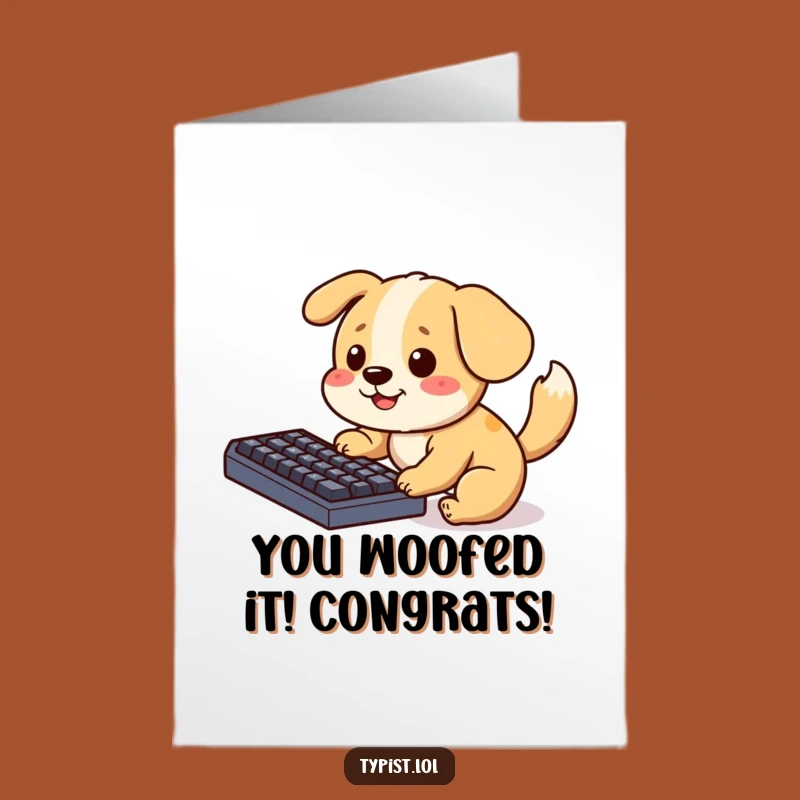 Free Printable Dog Congrats Card - Funny Downloadable Achievement Art