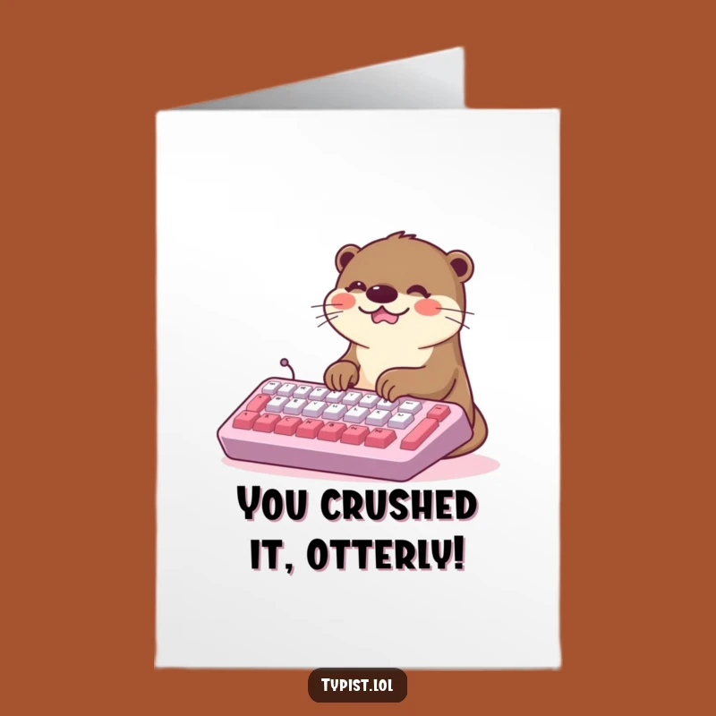 Free Printable Otter Card: Hilarious Congratulations Downloadable Gift for Achievers