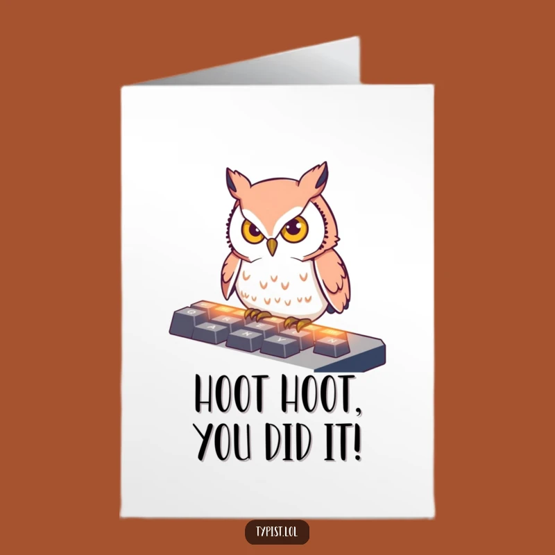 Free Printable Owl Congrats Card - Focused Downloadable Success Gift