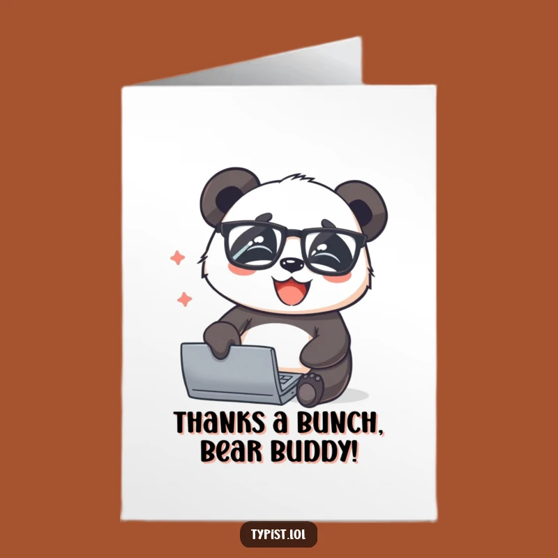 Free Printable Panda Thank You Card: Funny Downloadable Gift for Kindness!