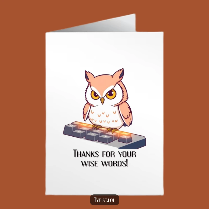 Free Printable Owl Thank You Card - Insightful Downloadable Appreciation Gift