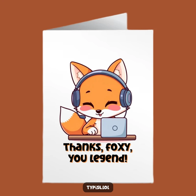 Free Printable Fox DJ Thank You Card: Express Gratitude with a Funky Beat