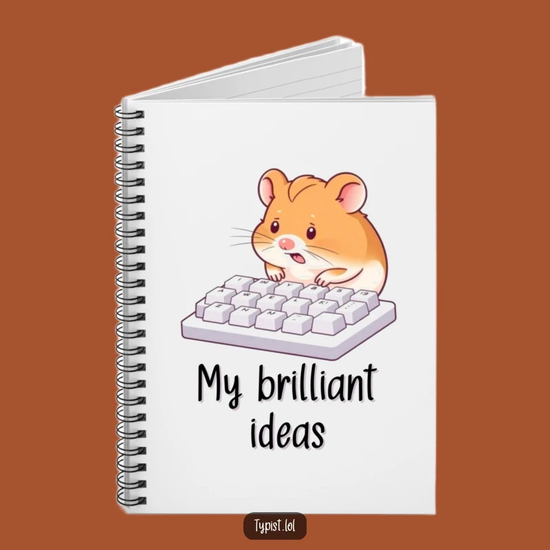 Funny Hamster Keyboard Nose Peck Notebook - Jot Down Your Chaos