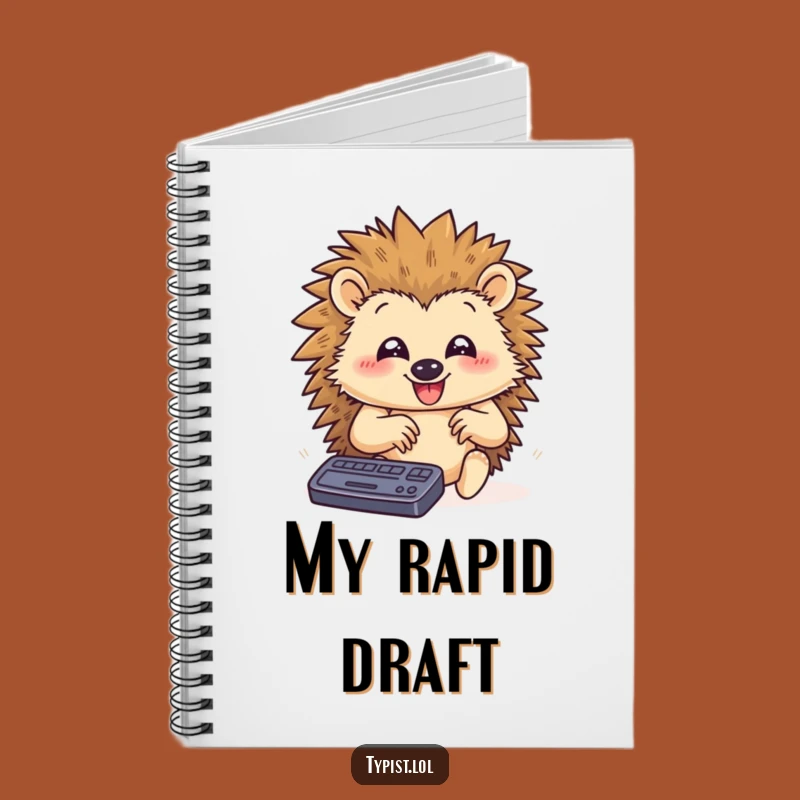 Funny Hedgehog Typing Journal: Hilarious Speedy Notes for Your Ideas