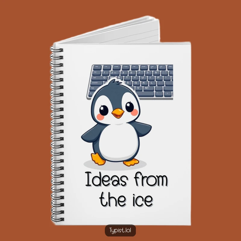 Funny Penguin Notebook: Cheerful Bird Waddles to Keyboard, Hilarious Journal for Jotting Down Funny Ideas