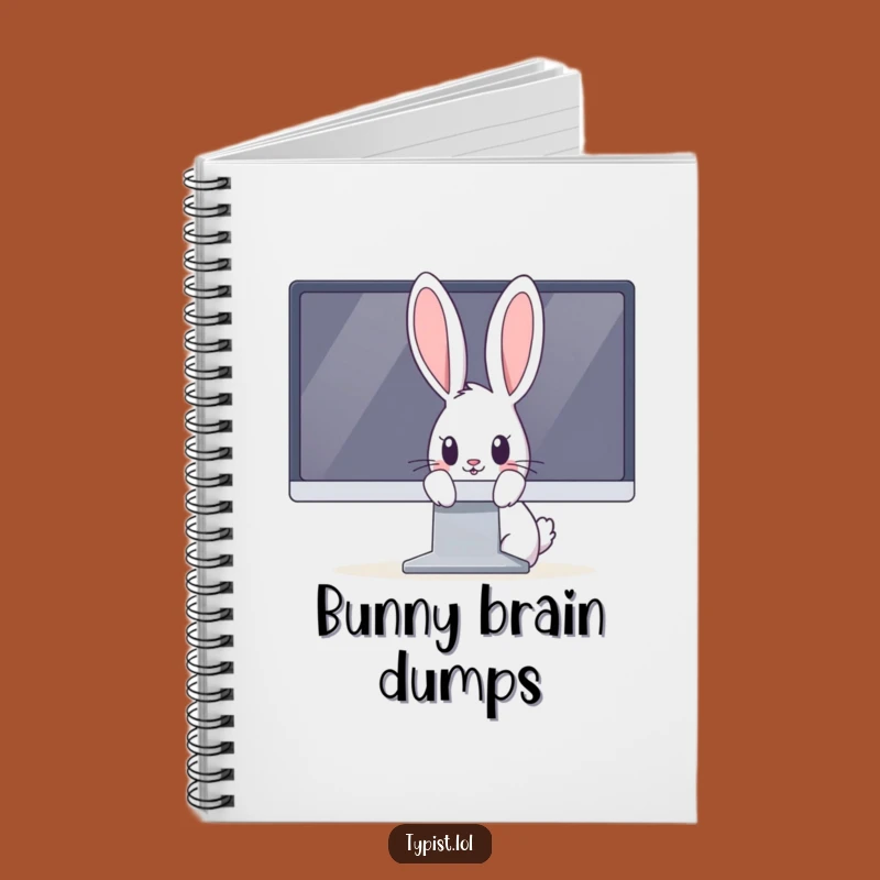 Funny Rabbit Notebook: Curious Bunny Peeking from Monitor, Hilarious Journal for Techie Thoughts