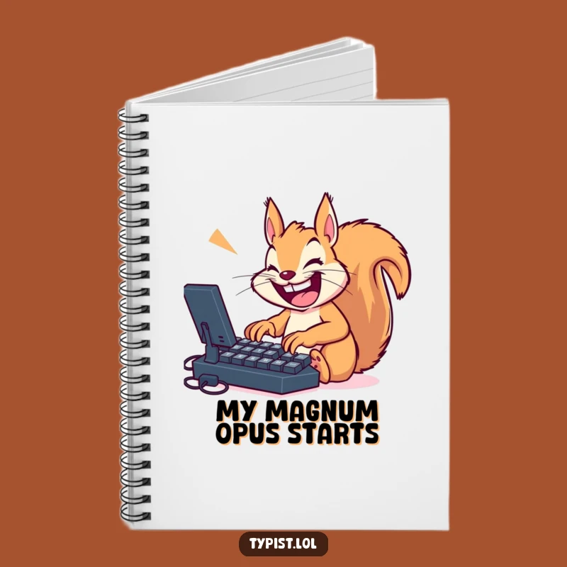 Funny Squirrel Notebook: Jot Down Your Ideas with Typing Zest