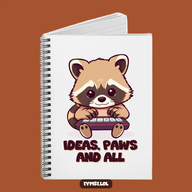 Funny Raccoon Typing Notebook: Organize Your Busy Life with Hilarious Notes