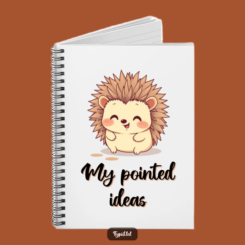 Funny Hedgehog Typing Notebook: Quill Writer Journal, Perfect Gift Idea