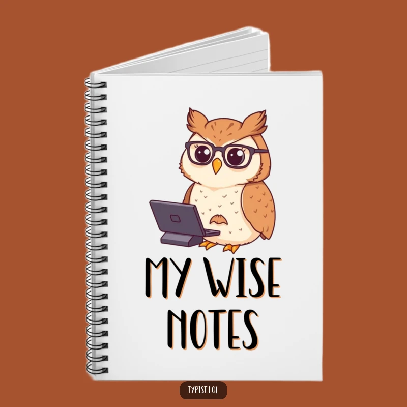 Funny Owl Typing Notebook: Record Your Wise Thoughts