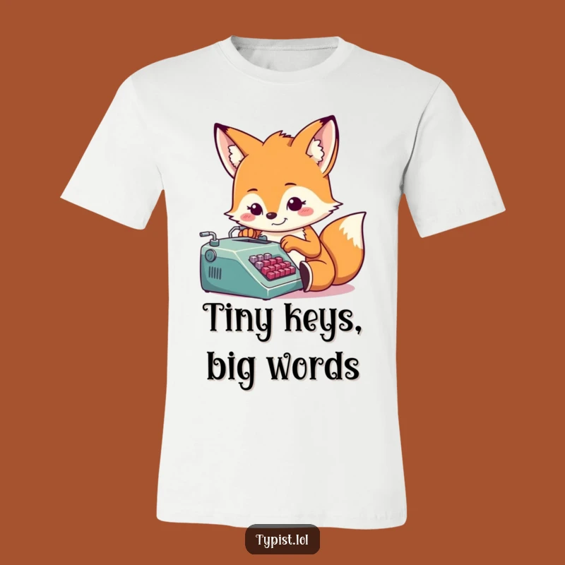 Funny Fox Typist T-Shirt: Hilarious Wearable Art for Creative Souls and Gift Seekers