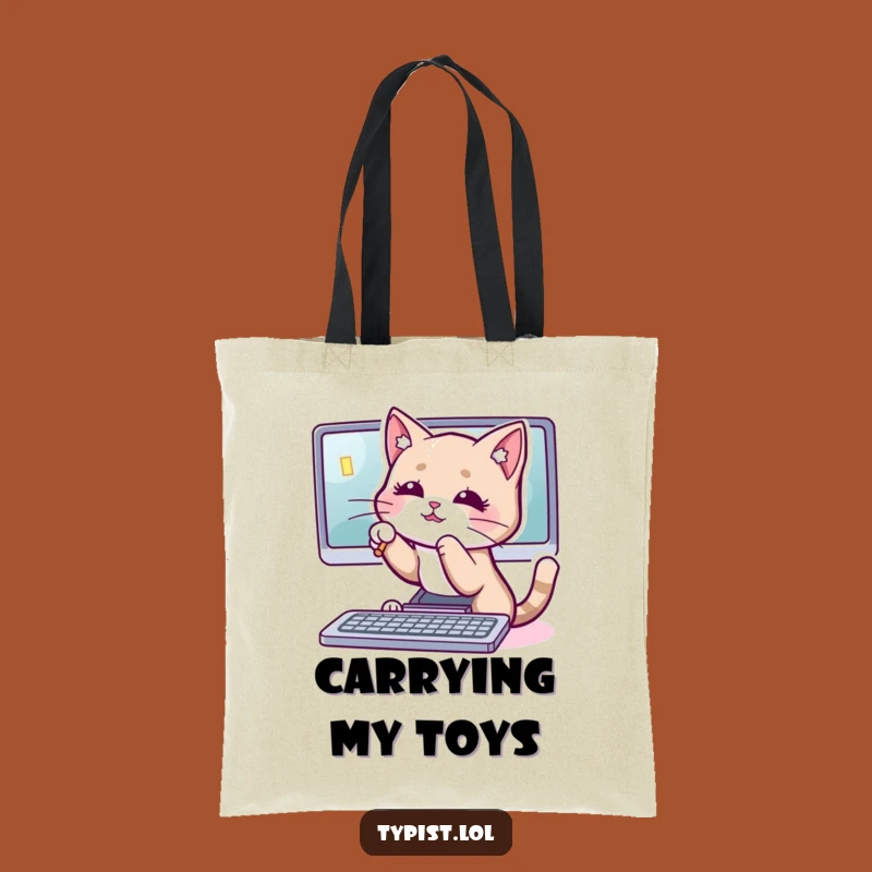Funny Cat Cursor Tote Bag: Hilarious & Practical Bag for Cat Lovers