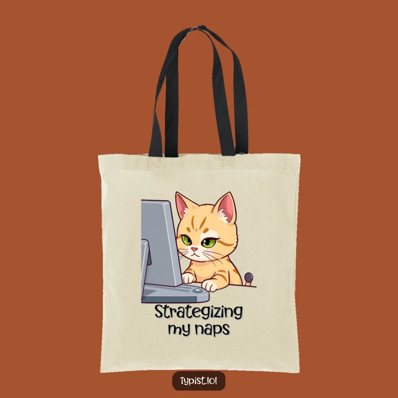 Funny Cat Screen Stare Tote Bag - Carry Your Obsession!