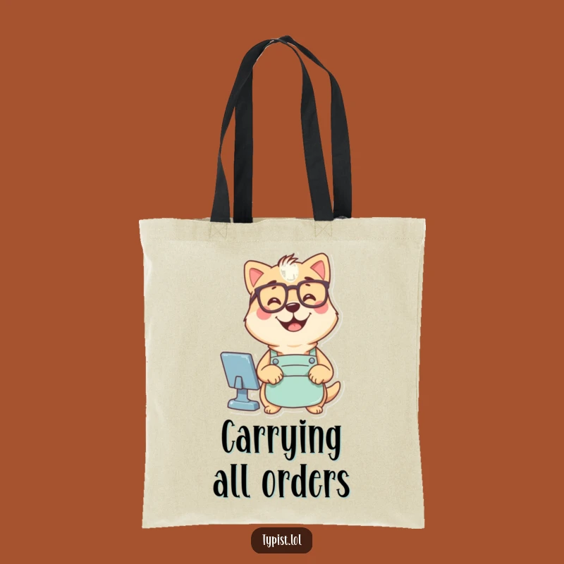 Funny Dog Coder Tote Bag - Carry Your Commands!