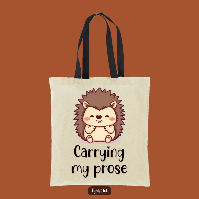 Funny Hedgehog Tote Bag: Carry Your Essentials with Busy Style