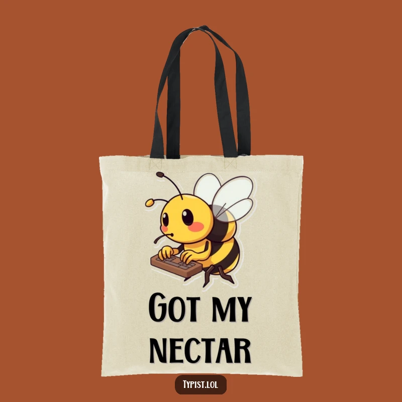 Funny Bee Tote Bag: Busy Insect Typing, Practical & Hilarious Funny Gift for Busy Bees
