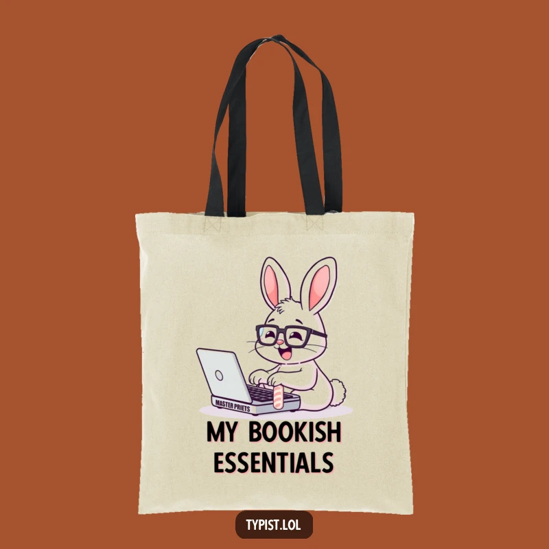 Funny Bunny Glasses Laptop Tote Bag: Carry Your Brilliance with Ease