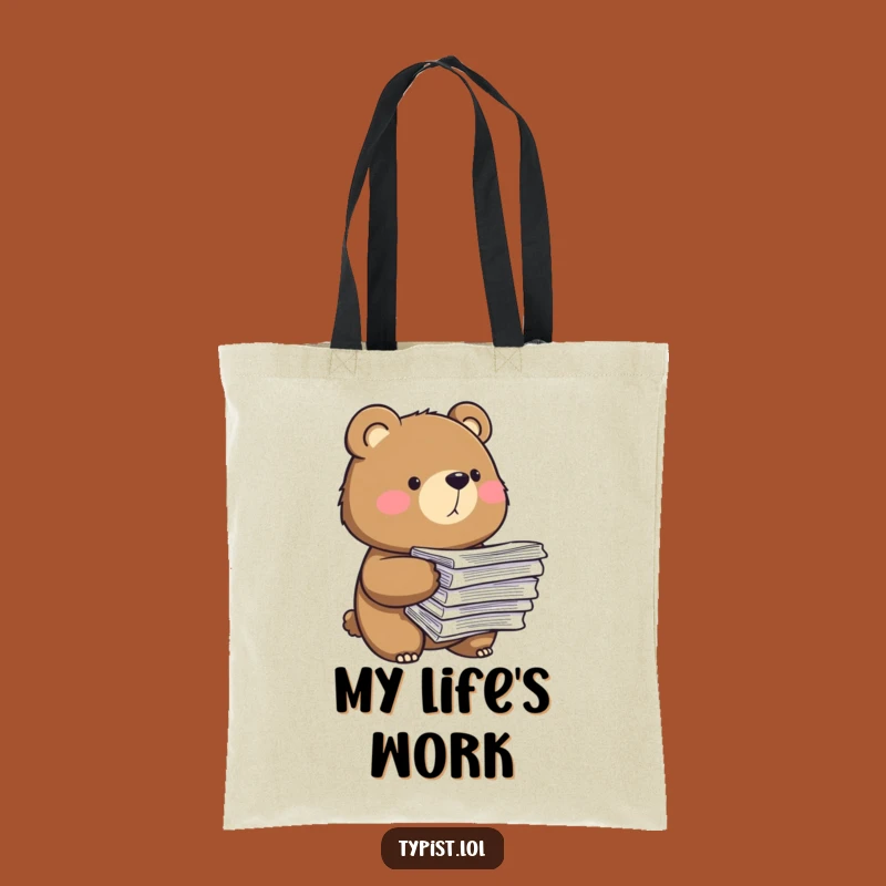 Funny Bear Paper Tote Bag: Carry Your Load with Humorous Style